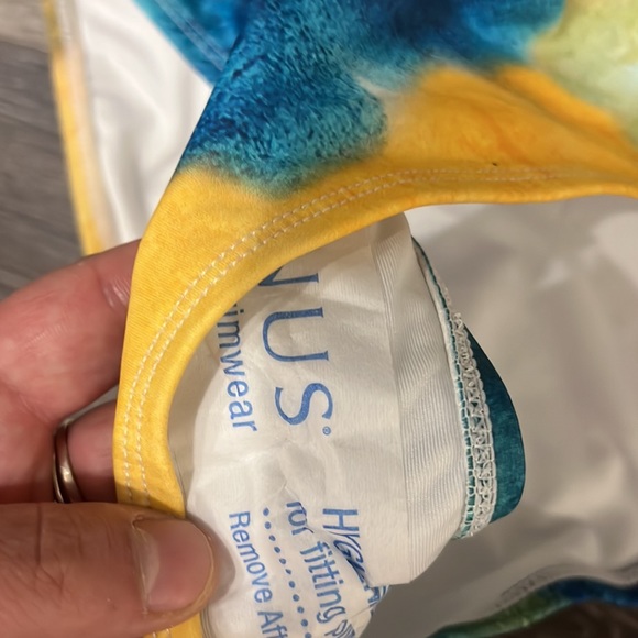 NWOT Venus cream yellow orange one piece swimsuit bathing suit cutouts 4 - Picture 7 of 10